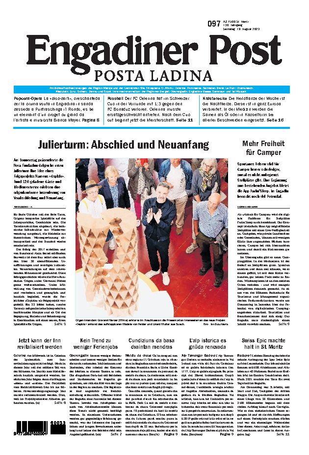 Engadiner Post Nr. 097 vom Samstag, 19.08.2023