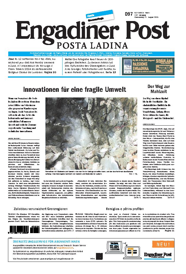 Engadiner Post Nr. 097 vom Donnerstag, 21.08.2025