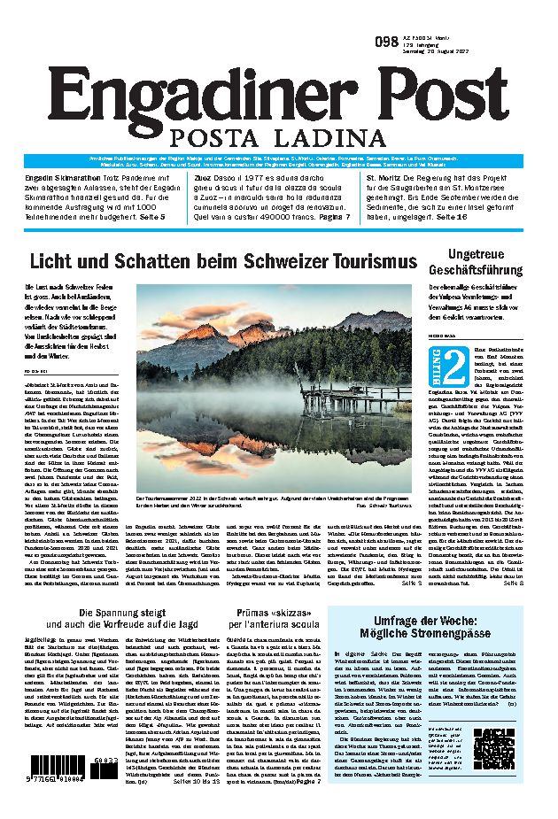 Engadiner Post Nr. 098 vom Samstag, 20.08.2022