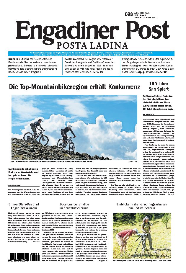 Engadiner Post Nr. 098 vom Dienstag, 22.08.2023