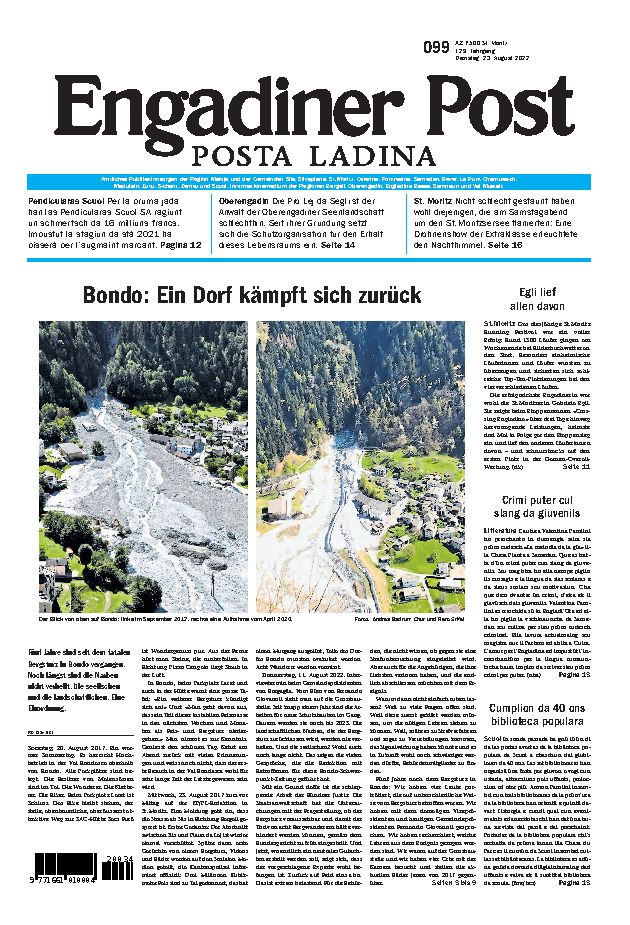Engadiner Post Nr. 099 vom Dienstag, 23.08.2022