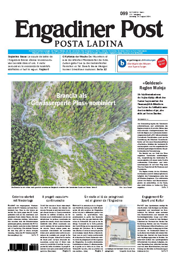 Engadiner Post Nr. 099 vom Samstag, 24.08.2024