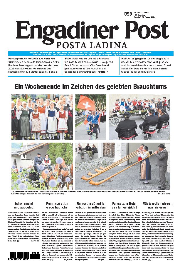 Engadiner Post Nr. 099 vom Dienstag, 26.08.2025
