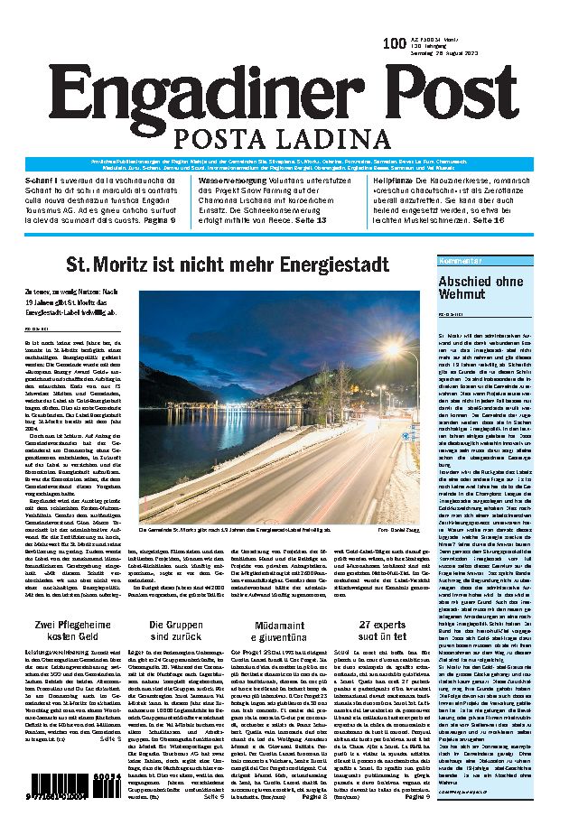 Engadiner Post Nr. 100 vom Samstag, 26.08.2023