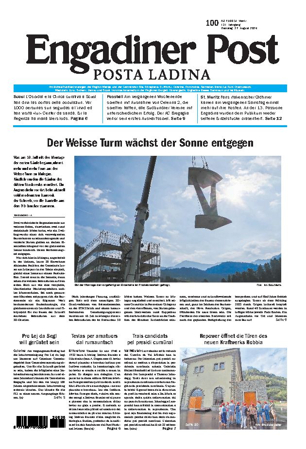 Engadiner Post Nr. 100 vom Dienstag, 27.08.2024
