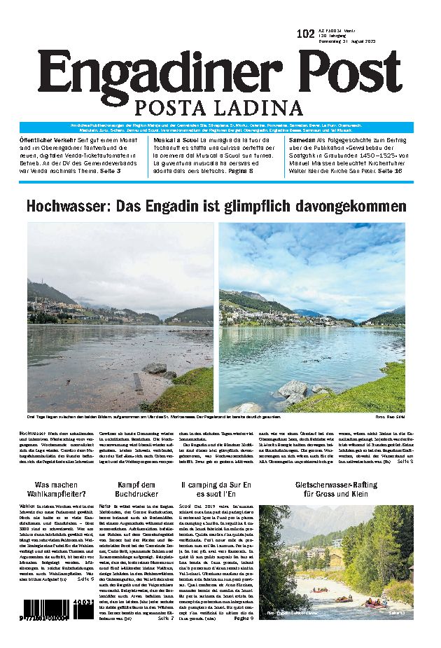 Engadiner Post Nr. 102 vom Donnerstag, 31.08.2023