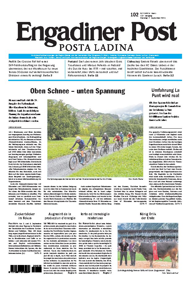 Engadiner Post Nr. 102 vom Dienstag, 02.09.2025