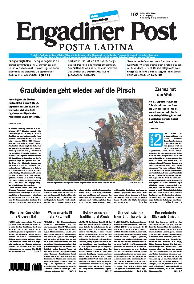 Engadiner Post Nr. 102 vom Donnerstag, 03.09.2026