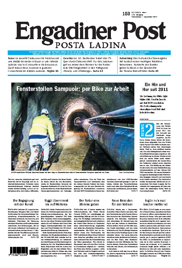Engadiner Post Nr. 103 vom Donnerstag, 01.09.2022