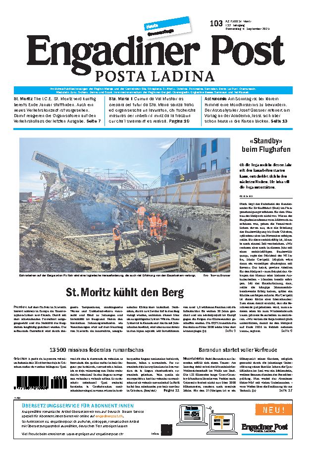 Engadiner Post Nr. 103 vom Donnerstag, 04.09.2025
