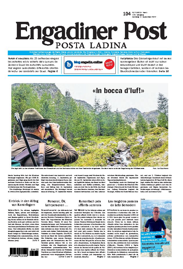 Engadiner Post Nr. 104 vom Samstag, 03.09.2022