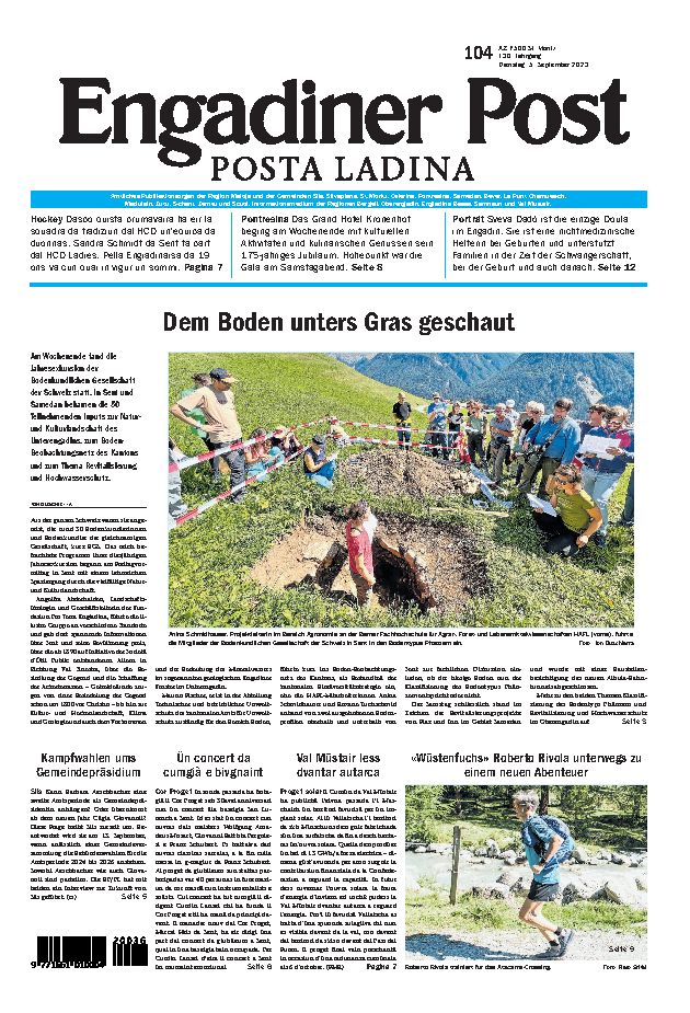 Engadiner Post Nr. 104 vom Dienstag, 05.09.2023