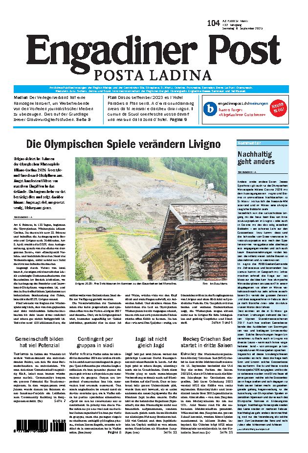 Engadiner Post Nr. 104 vom Samstag, 06.09.2025