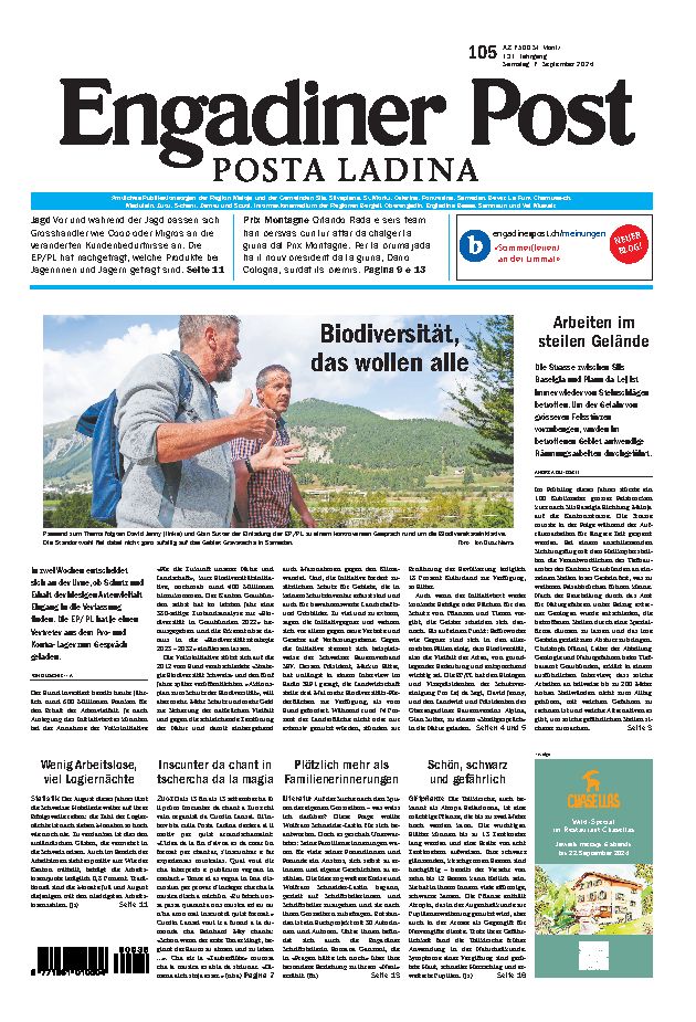 Engadiner Post Nr. 105 vom Samstag, 07.09.2024