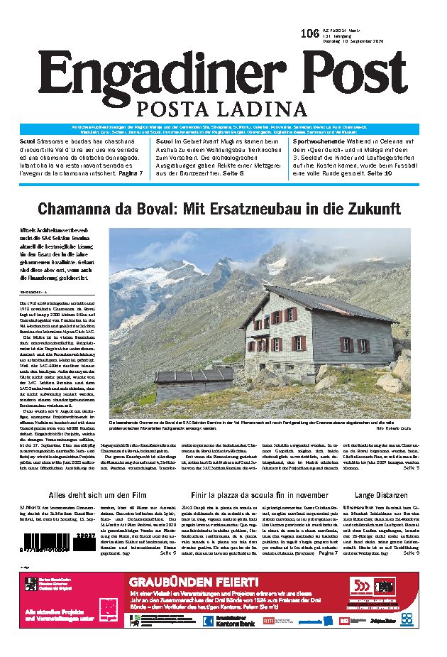 Engadiner Post Nr. 106 vom Dienstag, 10.09.2024