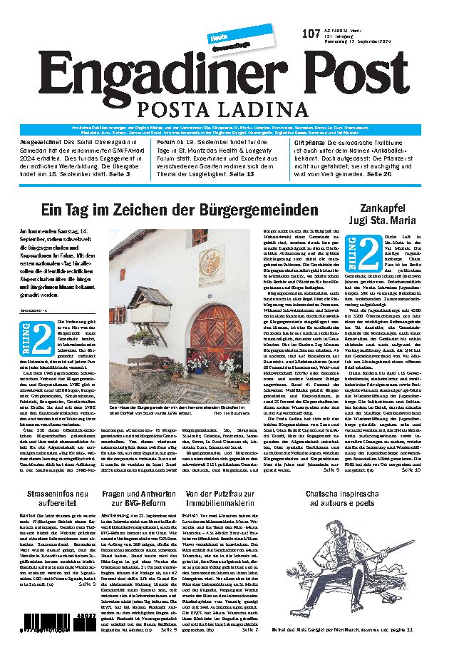 Engadiner Post Nr. 107 vom Donnerstag, 12.09.2024