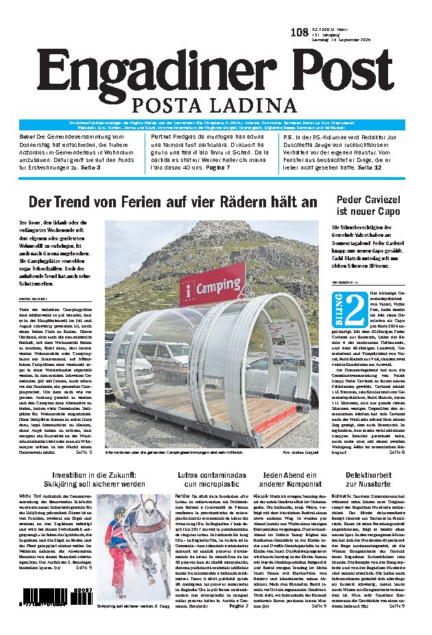 Engadiner Post Nr. 108 vom Samstag, 14.09.2024