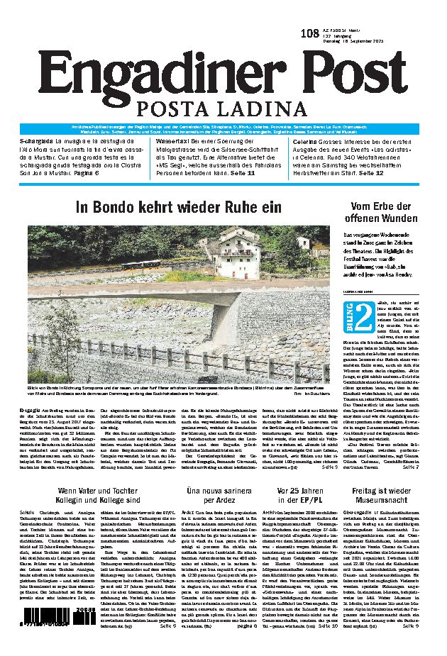 Engadiner Post Nr. 108 vom Dienstag, 16.09.2025