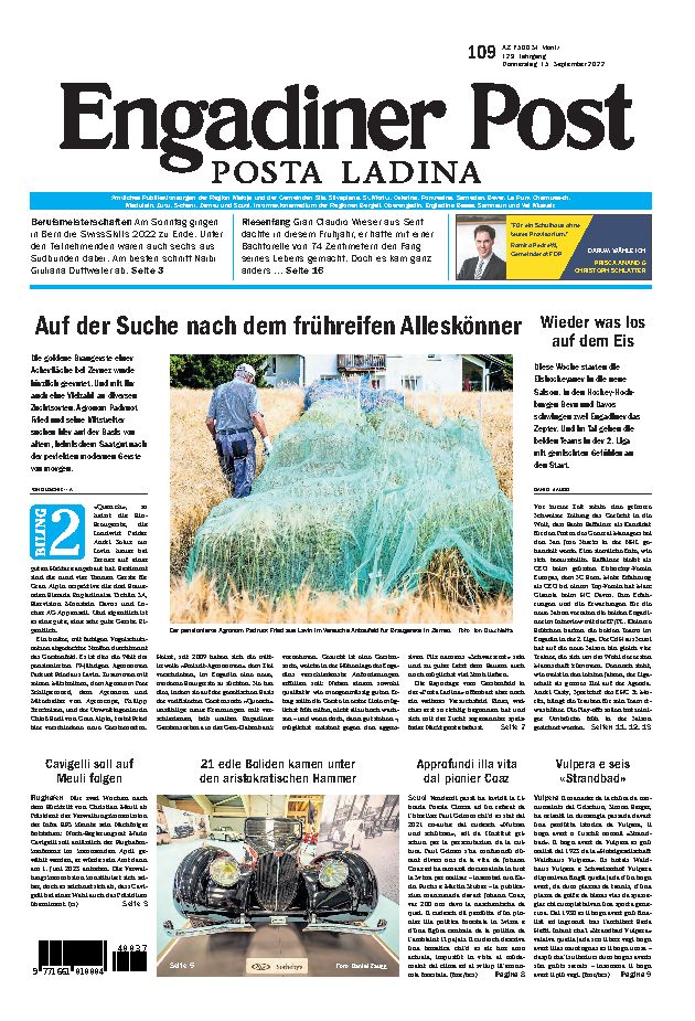 Engadiner Post Nr. 109 vom Donnerstag, 15.09.2022