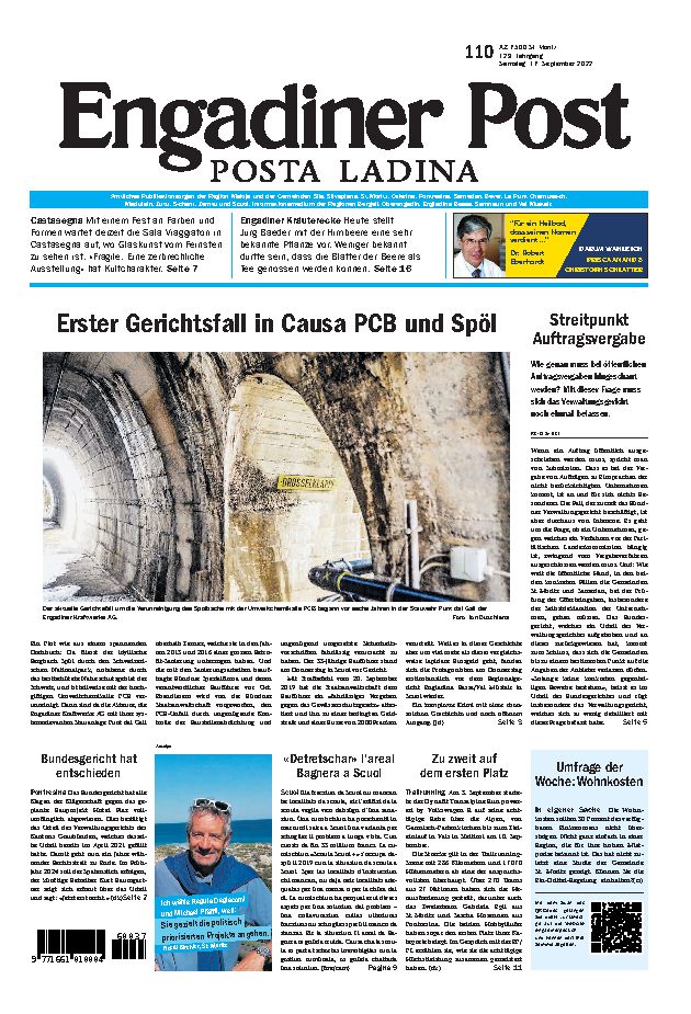 Engadiner Post Nr. 110 vom Samstag, 17.09.2022