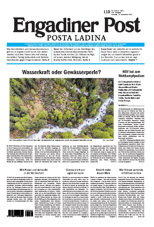Engadiner Post Nr. 110 vom Dienstag, 19.09.2023