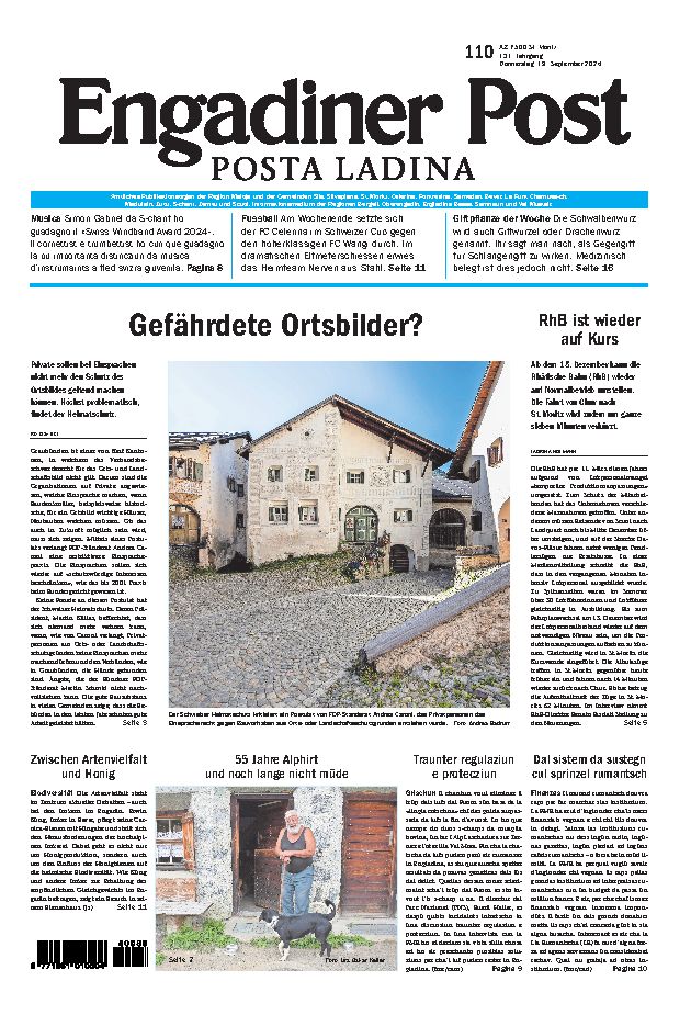 Engadiner Post Nr. 110 vom Donnerstag, 19.09.2024