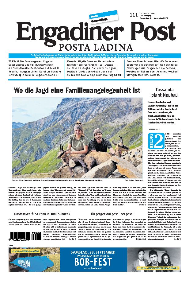 Engadiner Post Nr. 111 vom Donnerstag, 21.09.2023
