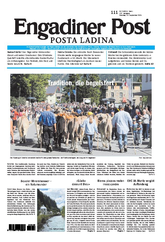 Engadiner Post Nr. 111 vom Dienstag, 23.09.2025