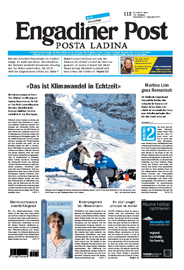 Engadiner Post Nr. 112 vom Donnerstag, 22.09.2022