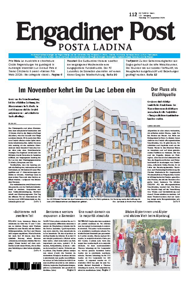 Engadiner Post Nr. 112 vom Dienstag, 24.09.2024