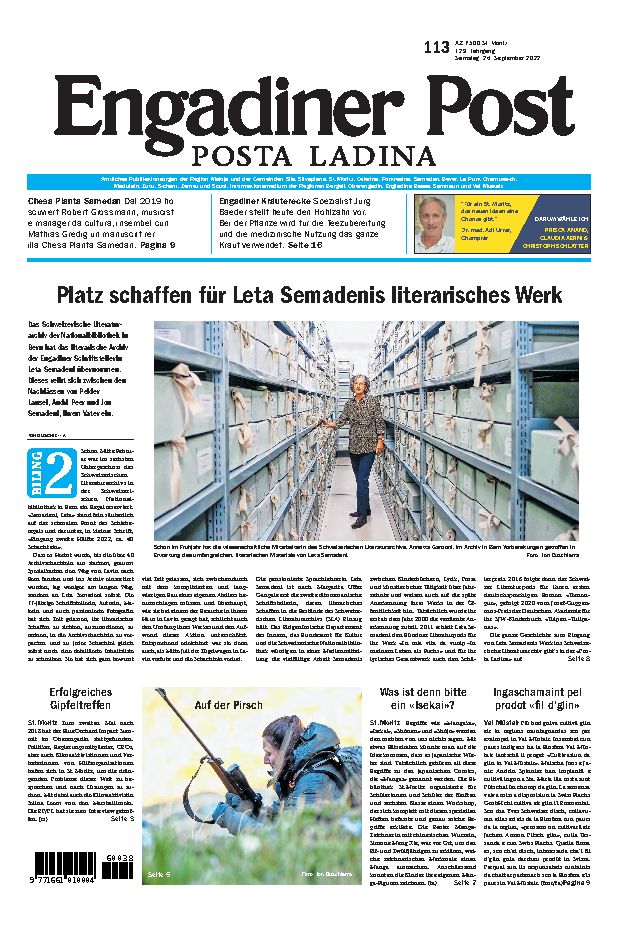 Engadiner Post Nr. 113 vom Samstag, 24.09.2022