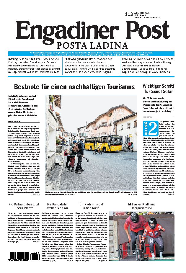 Engadiner Post Nr. 113 vom Dienstag, 26.09.2023