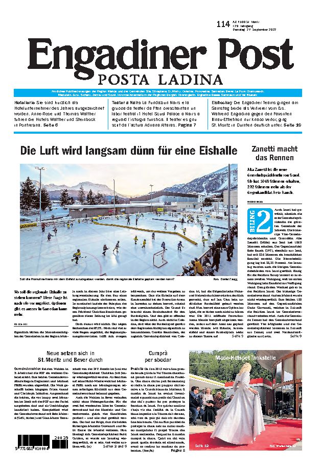 Engadiner Post Nr. 114 vom Dienstag, 27.09.2022