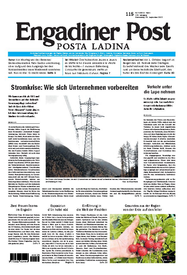 Engadiner Post Nr. 115 vom Donnerstag, 29.09.2022