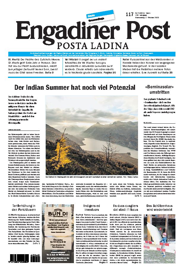 Engadiner Post Nr. 117 vom Donnerstag, 05.10.2023
