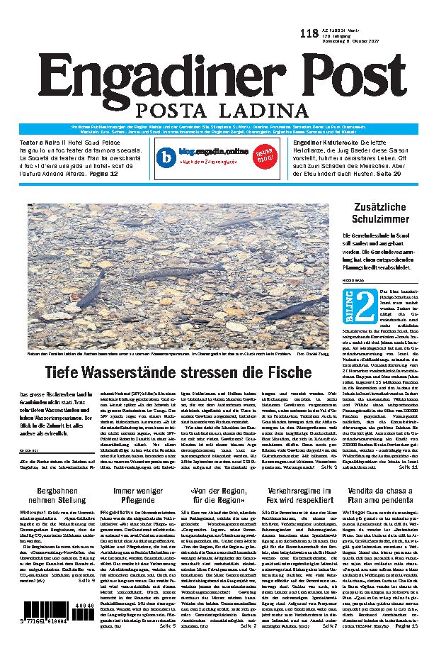 Engadiner Post Nr. 118 vom Donnerstag, 06.10.2022