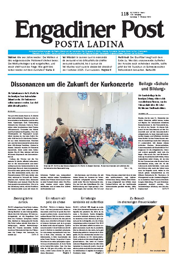 Engadiner Post Nr. 118 vom Samstag, 07.10.2023