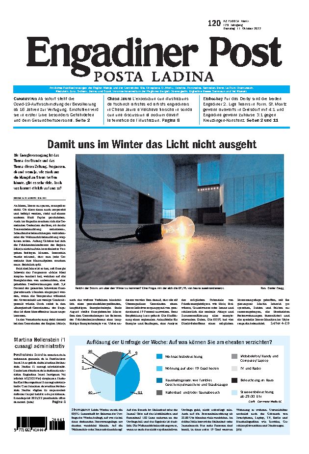 Engadiner Post Nr. 120 vom Dienstag, 11.10.2022