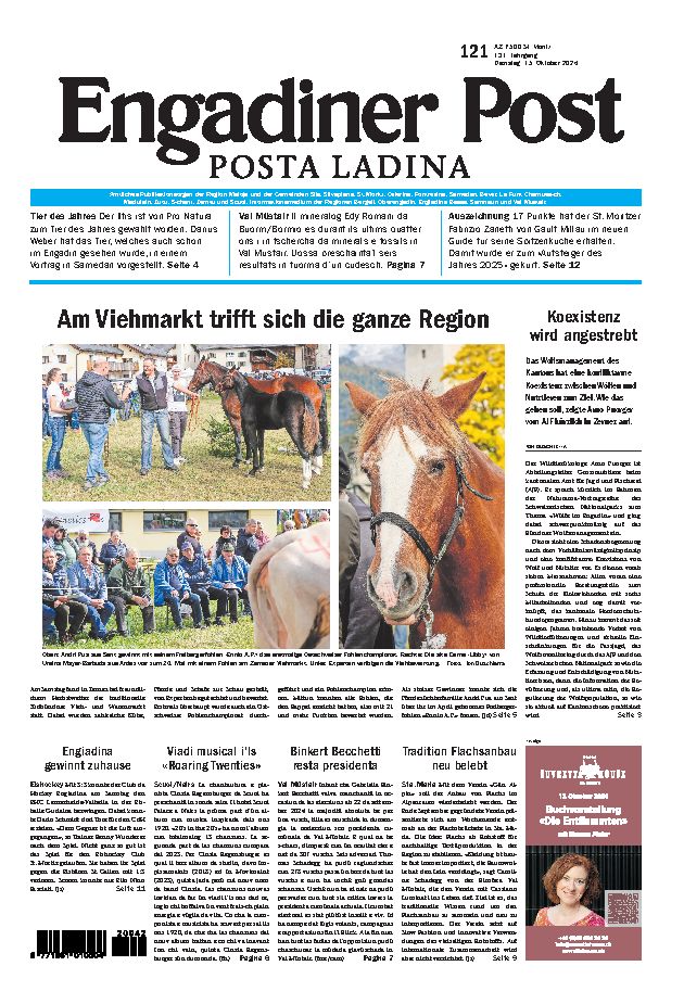 Engadiner Post Nr. 121 vom Dienstag, 15.10.2024