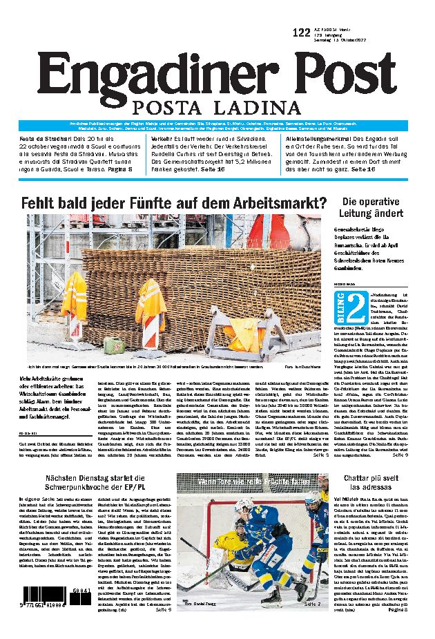 Engadiner Post Nr. 122 vom Samstag, 15.10.2022