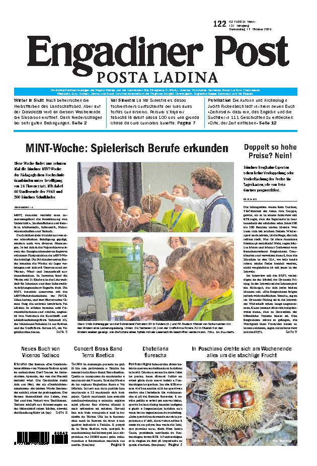 Engadiner Post Nr. 122 vom Donnerstag, 17.10.2024