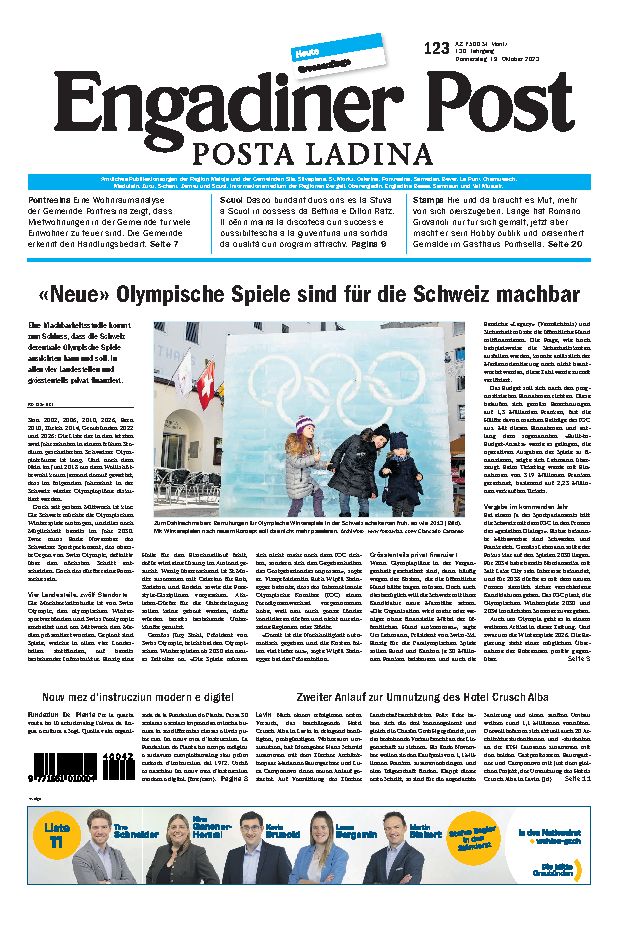 Engadiner Post Nr. 123 vom Donnerstag, 19.10.2023
