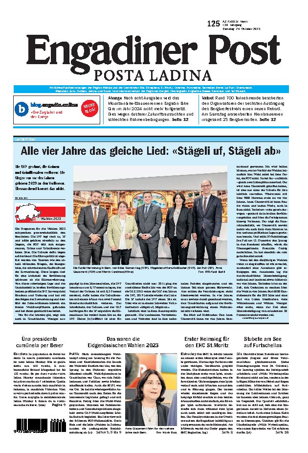 Engadiner Post Nr. 125 vom Dienstag, 24.10.2023