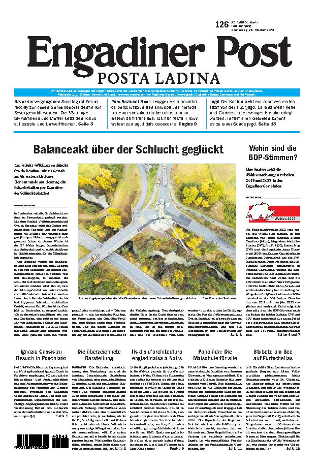 Engadiner Post Nr. 126 vom Donnerstag, 26.10.2023