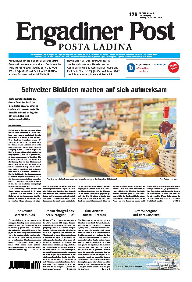 Engadiner Post Nr. 126 vom Samstag, 26.10.2024