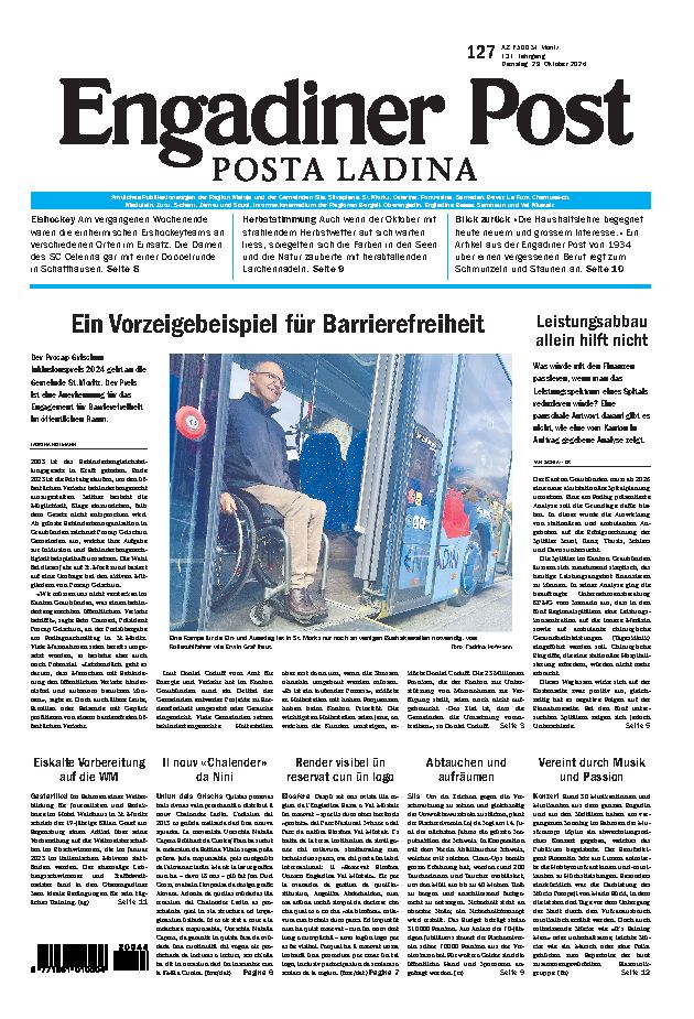 Engadiner Post Nr. 127 vom Dienstag, 29.10.2024