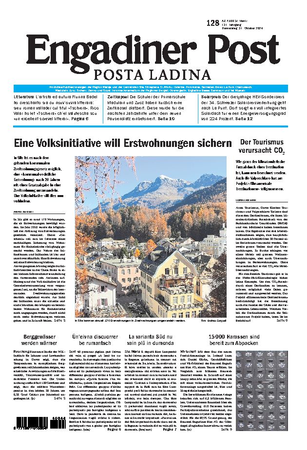 Engadiner Post Nr. 128 vom Donnerstag, 31.10.2024