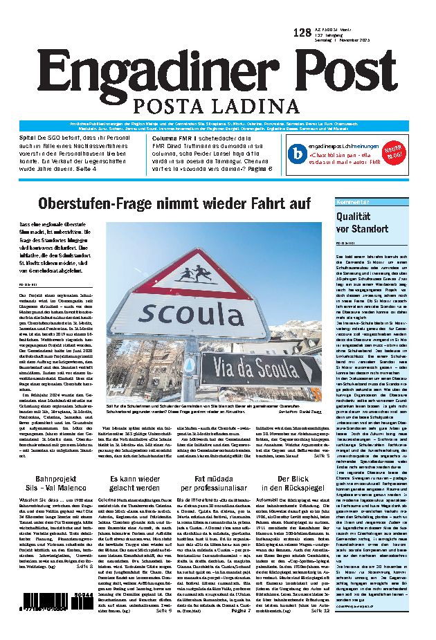 Engadiner Post Nr. 128 vom Samstag, 01.11.2025