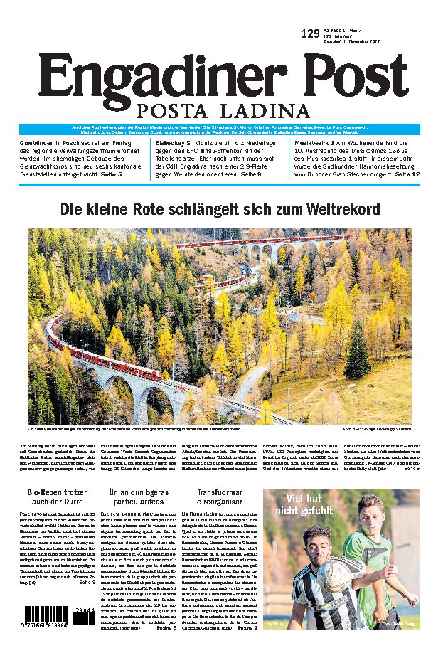 Engadiner Post Nr. 129 vom Dienstag, 01.11.2022