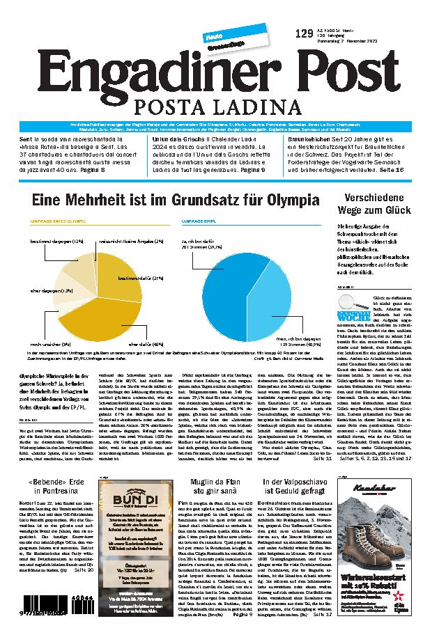 Engadiner Post Nr. 129 vom Donnerstag, 02.11.2023